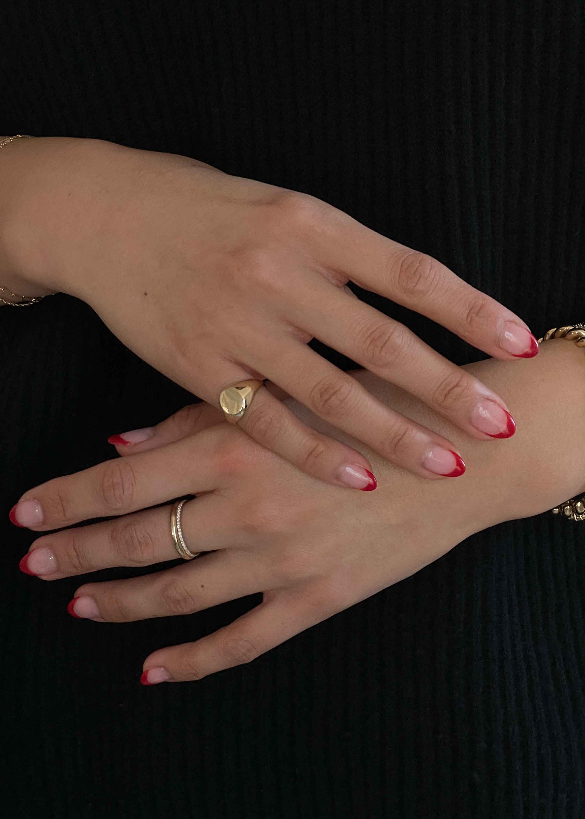 alt="Pauline Ellipse & Dahlia Micro Pavé Ring Stack"